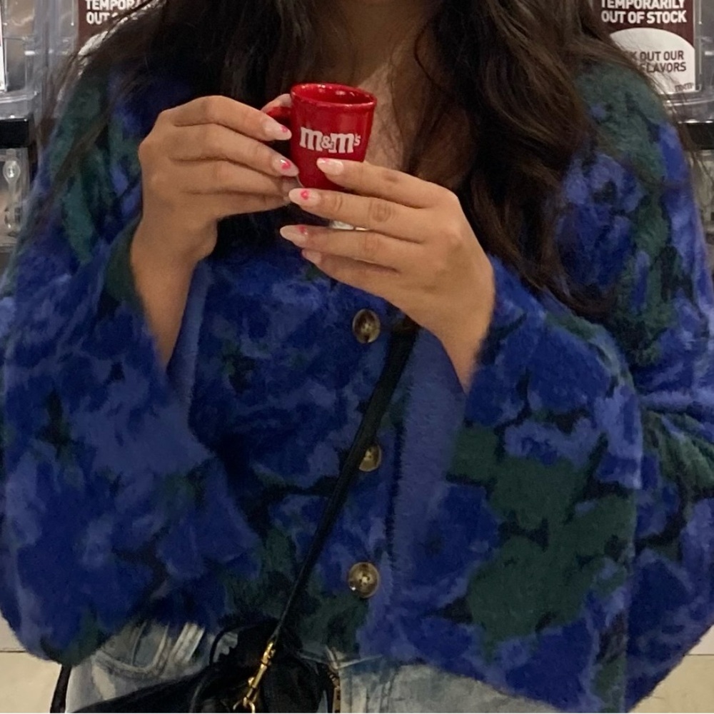 Cozy Blue and Green cardigan